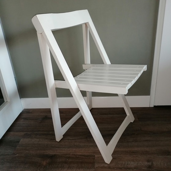 Image 1 of Design folding chair white Aldo Jacober for Alberto Bazzani