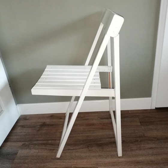 Image 1 of Design folding chair white Aldo Jacober for Alberto Bazzani