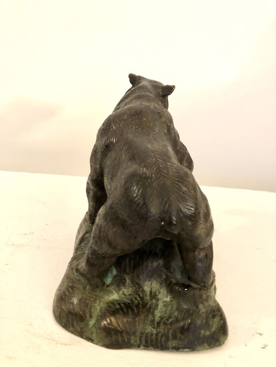 Image 1 of Antique Bronze Bear Sculpture