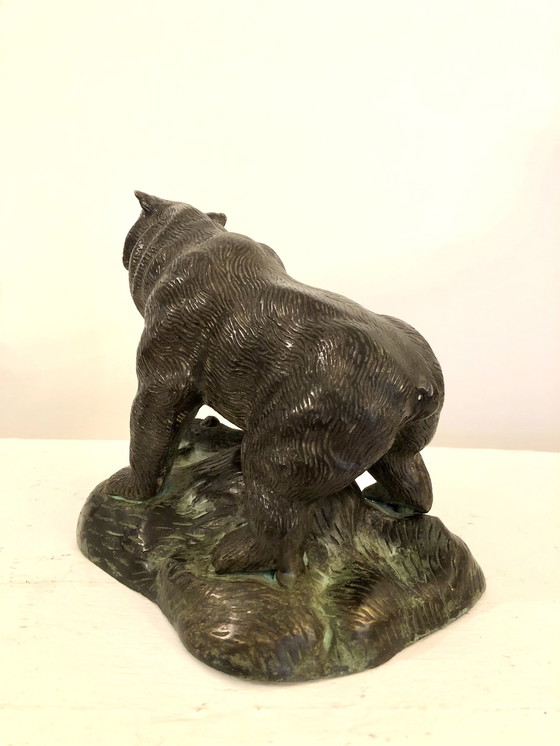 Image 1 of Antique Bronze Bear Sculpture