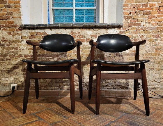 Image 1 of 2X Vintage 'Koehoorn' Tijsseling Chairs