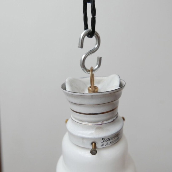 Image 1 of Lampada a sospensione vintage in vetro opalino, Germania 1930