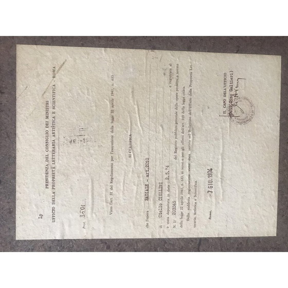 Image 1 of Vintage wall light and sculpture "Radiale" by Otello Ciulinni, 1975s