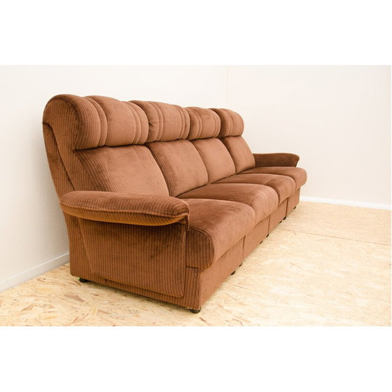 Image 1 of Vintage 3-seater sofa in plywood and fabric, Western Europe 1980