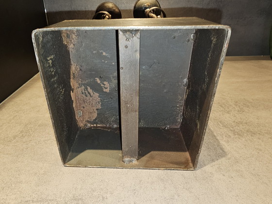 Image 1 of Brutalist Candlestick, Wrought Iron