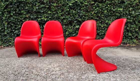 Image 1 of 4 Vitra Verner Panton Chair Classic Red Finish