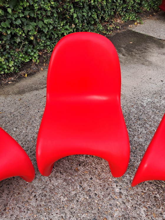 Image 1 of 4 Vitra Verner Panton Chair Classic Red Finish