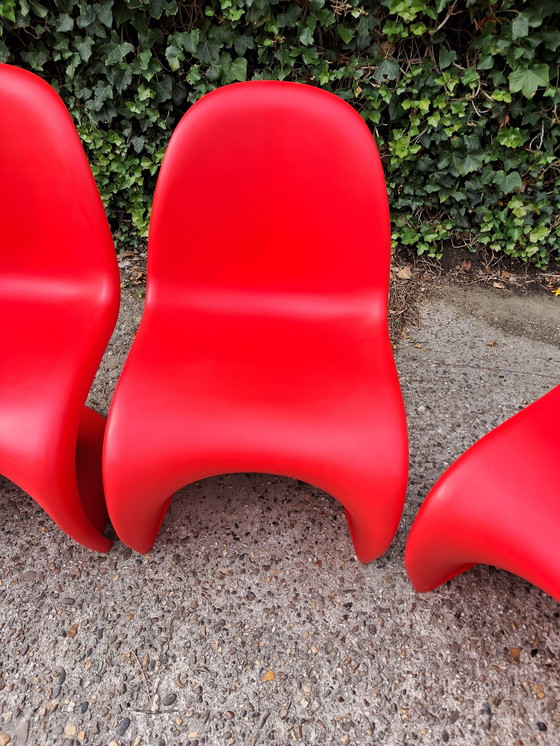 Image 1 of 4 Vitra Verner Panton Chair Classic Red Finish