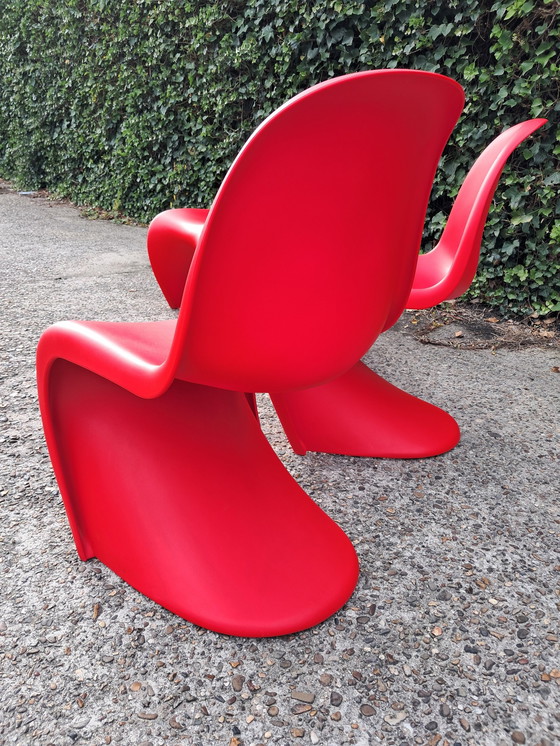 Image 1 of 4 Vitra Verner Panton Chair Classic Red Finish