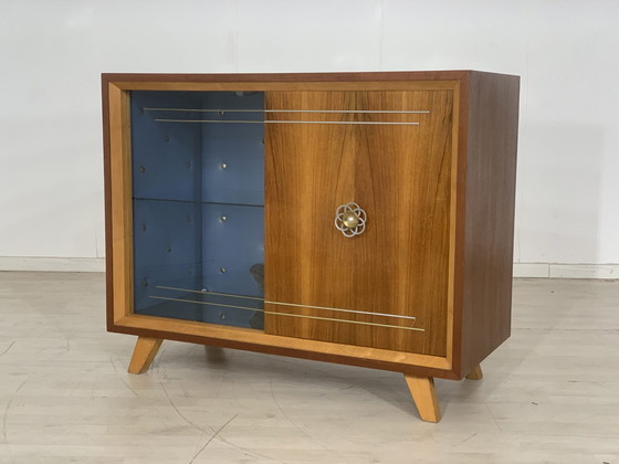 Image 1 of Mid - Century bar cabinet sideboard chest of drawers vintage