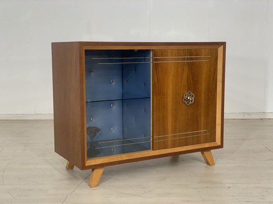 Image 1 of Mid - Century bar cabinet sideboard chest of drawers vintage