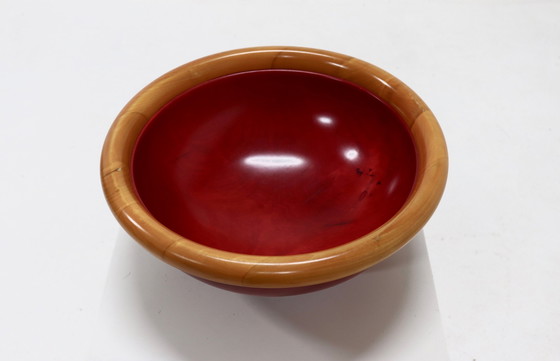 Image 1 of Postmodern Italian Wooden Bowl By Pietro Manzoni 