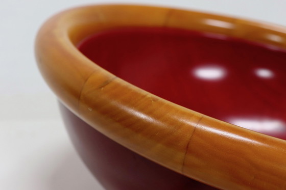 Image 1 of Postmodern Italian Wooden Bowl By Pietro Manzoni 