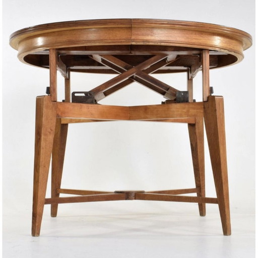 Vintage "raise and lower" coffee table in wood and oak, 1950