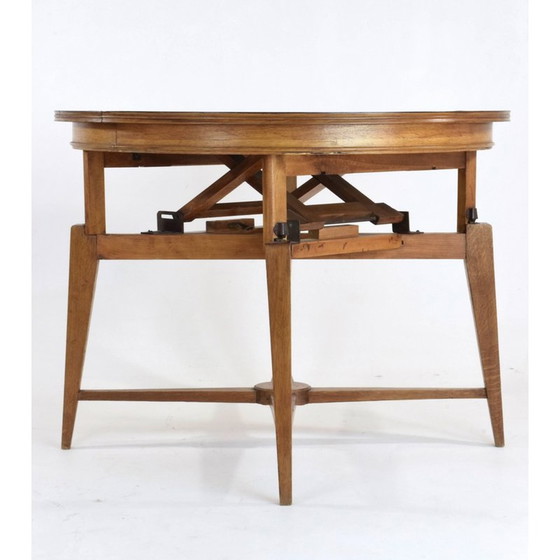 Image 1 of Vintage "raise and lower" coffee table in wood and oak, 1950