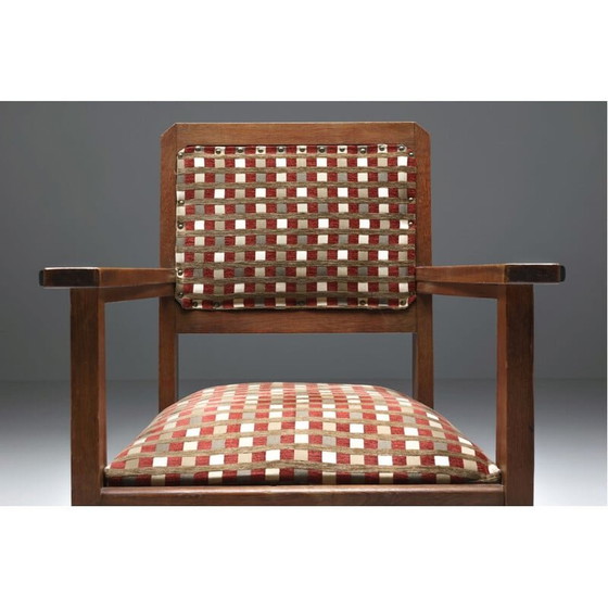 Image 1 of Set di 6 poltrone vintage della scuola di Amsterdam, Paesi Bassi 1940