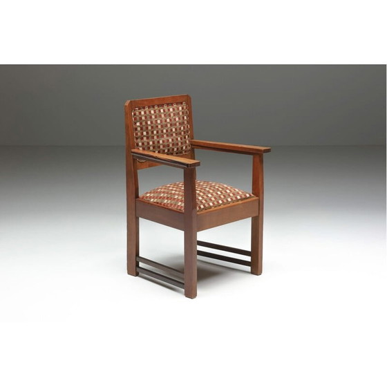 Image 1 of Set di 6 poltrone vintage della scuola di Amsterdam, Paesi Bassi 1940