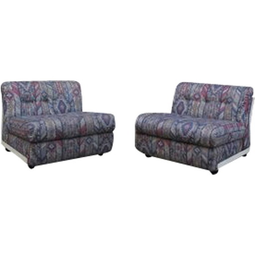Pair of vintage Amanta armchairs by Mario Bellini for BetB / CetB, Italy 1970