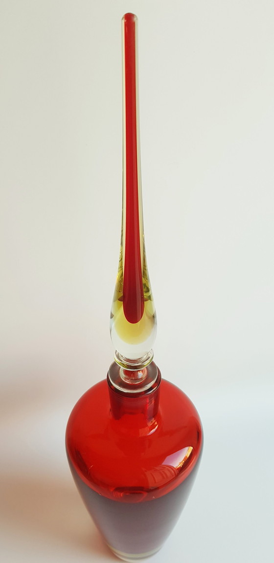 Image 1 of 60'S Murano Glass Large Sommerso Bottle 