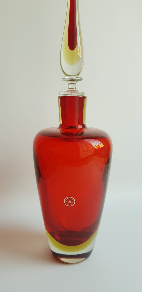 Image 1 of 60'S Murano Glass Large Sommerso Bottle 