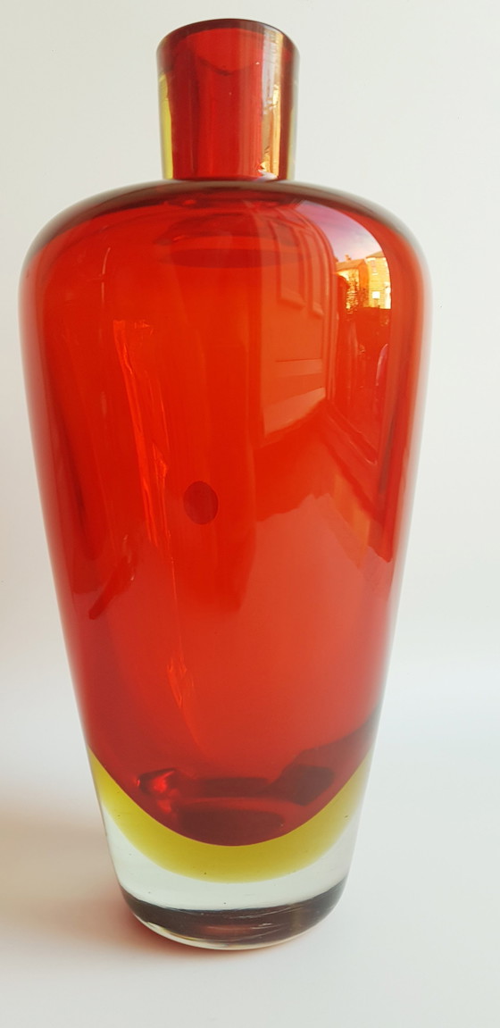 Image 1 of 60'S Murano Glass Large Sommerso Bottle 