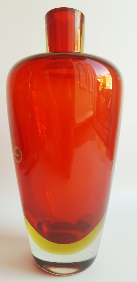 Image 1 of 60'S Murano Glass Large Sommerso Bottle 