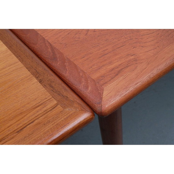 Image 1 of Vintage extendible dining table in teak, 1960s