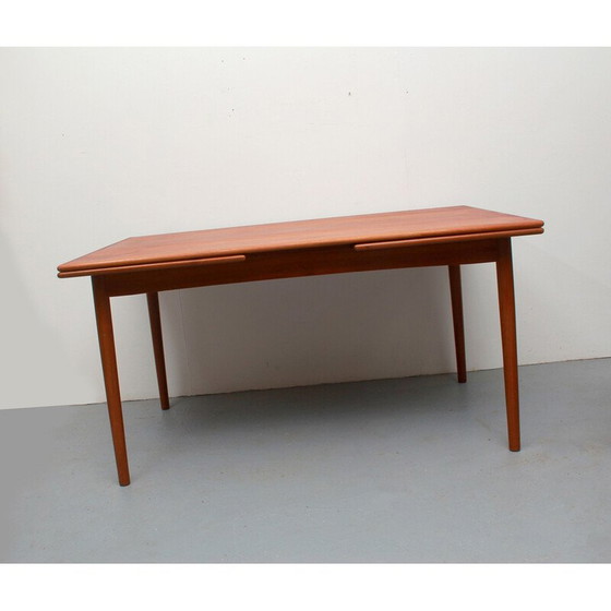 Image 1 of Vintage extendible dining table in teak, 1960s