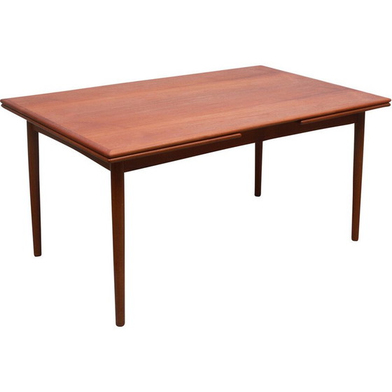 Image 1 of Vintage extendible dining table in teak, 1960s
