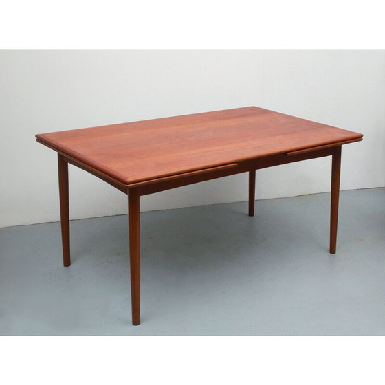 Image 1 of Vintage extendible dining table in teak, 1960s