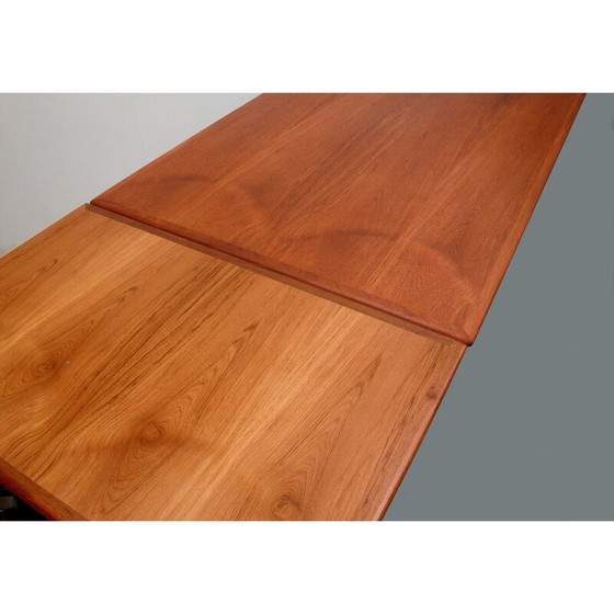 Image 1 of Vintage extendible dining table in teak, 1960s