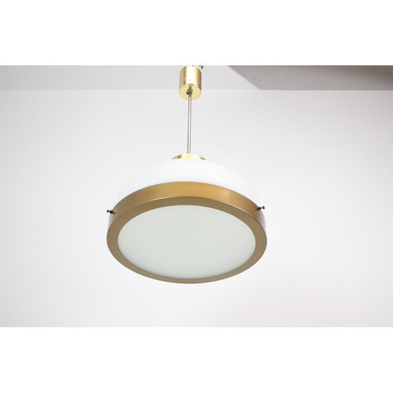 Image 1 of Lampadario in vetro di metà secolo di Kamenicky Senov, Cecoslovacchia, anni '70