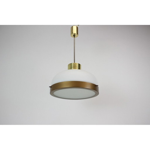 Mid-century glass chandelier by Kamenicky Senov, Czechoslovakia 1970s