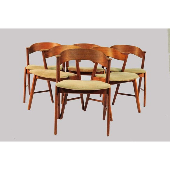 Image 1 of Set of 6 vintage Teak Dining Chairs Known 32, Danish 1960s