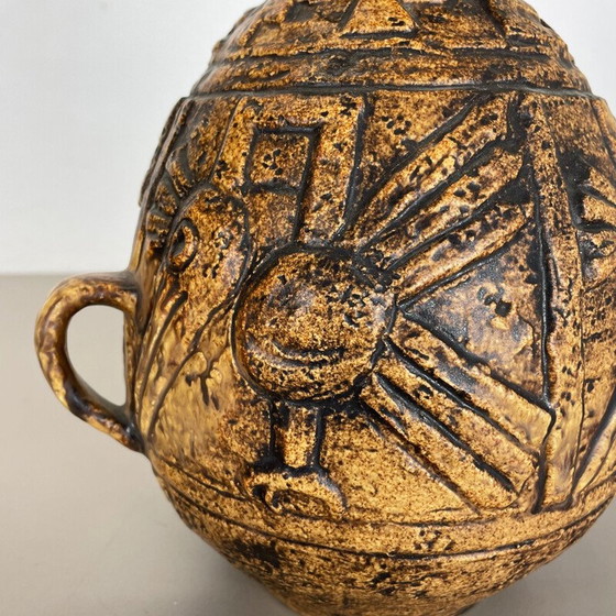 Image 1 of Vaso vintage in ceramica lavica colorata "Maya Tiki" di Jasba Ceramics, Germania, anni '70