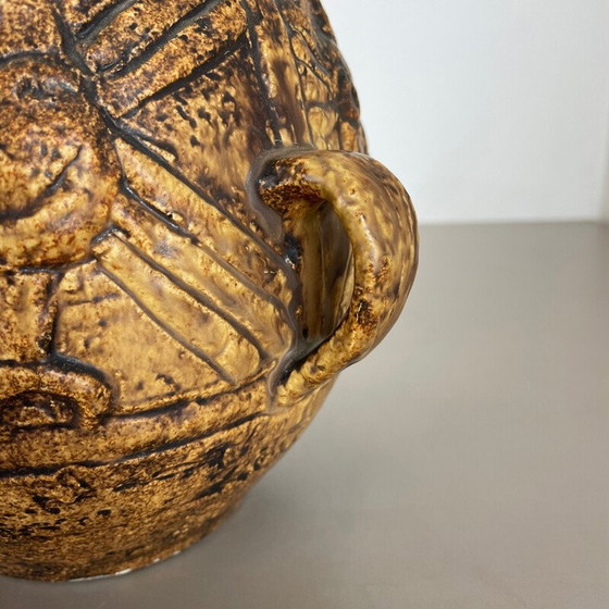 Image 1 of Vaso vintage in ceramica lavica colorata "Maya Tiki" di Jasba Ceramics, Germania, anni '70