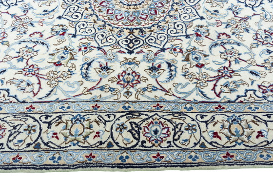 Image 1 of Hand-knotted Nain 9 La Carpet With Silk - 243 X 149 Cm