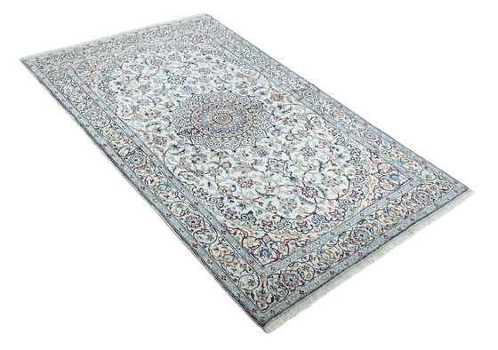 Image 1 of Hand-knotted Nain 9 La Carpet With Silk - 243 X 149 Cm