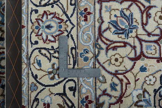 Image 1 of Hand-knotted Nain 9 La Carpet With Silk - 243 X 149 Cm