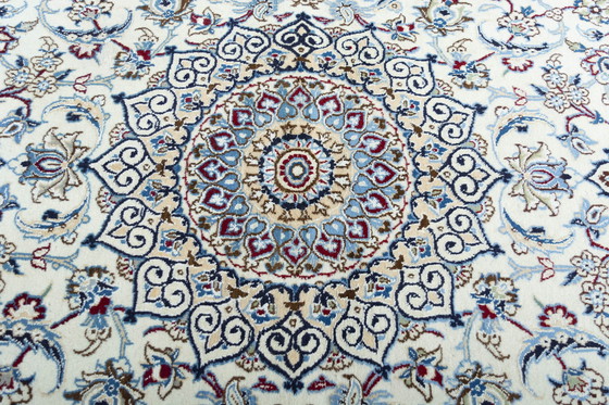 Image 1 of Hand-knotted Nain 9 La Carpet With Silk - 243 X 149 Cm