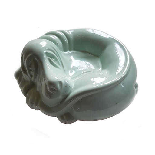 Mid-Century Ceramic Dog Bowl