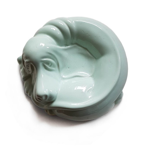 Mid-Century Ceramic Dog Bowl