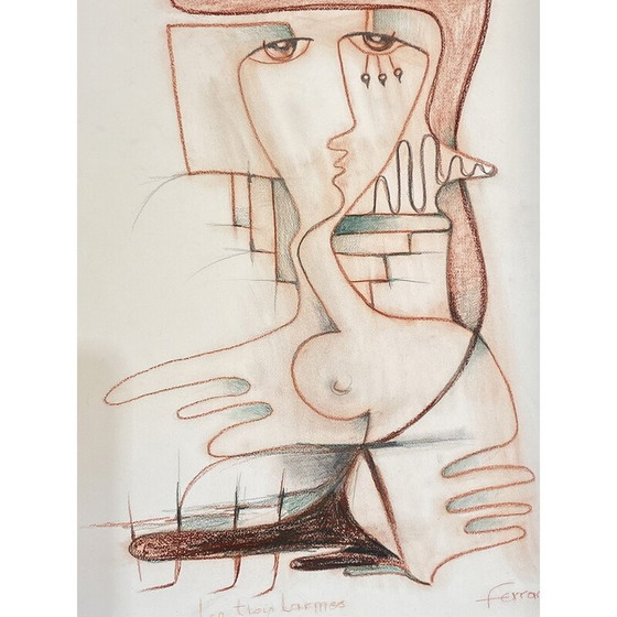 Image 1 of Dipinto d'epoca "Sanguine" di André Ferrand, 1998