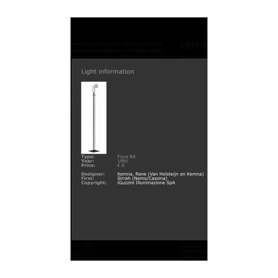 Image 1 of Lampada da terra vintage in porcellana e metallo di René Kemna per Piuluce Sirrah, Italia 1991