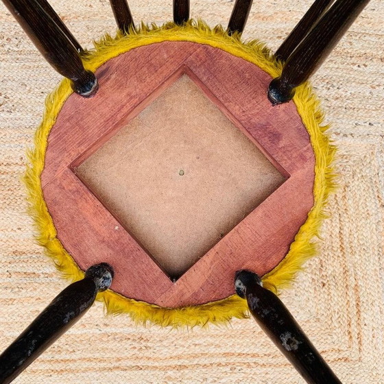 Image 1 of Coppia di sedie moumoute gialle vintage, 1960