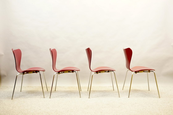 Image 1 of Mid - Century 3107 chairs by Arne Jacobsen for Fritz Hansen, set of 4