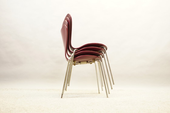 Image 1 of Mid Century 3107 - Chaises de Arne Jacobsen pour Fritz Hansen, set de 4 chaises