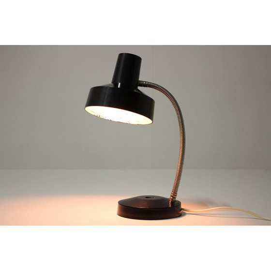 Image 1 of Vintage black bakelite table lamp by Elektrosvit, Czechoslovakia 1950s