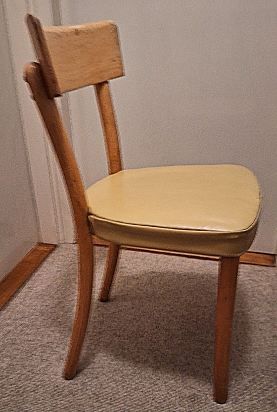 Image 1 of Kitchen Chairs Beechwood 1935 Nv Jac.Levree Wholesale Company Amsterdam, Imported From Roemenia 1930.