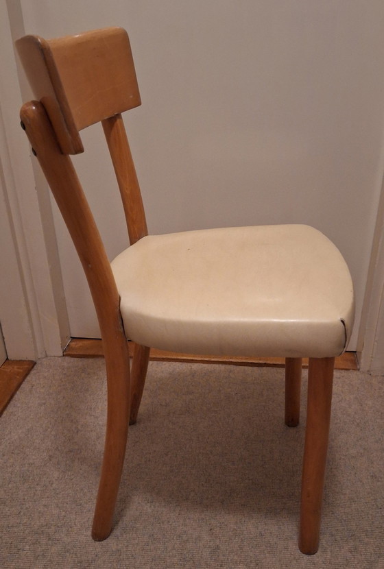 Image 1 of Kitchen Chairs Beechwood 1935 Nv Jac.Levree Wholesale Company Amsterdam, Imported From Roemenia 1930.